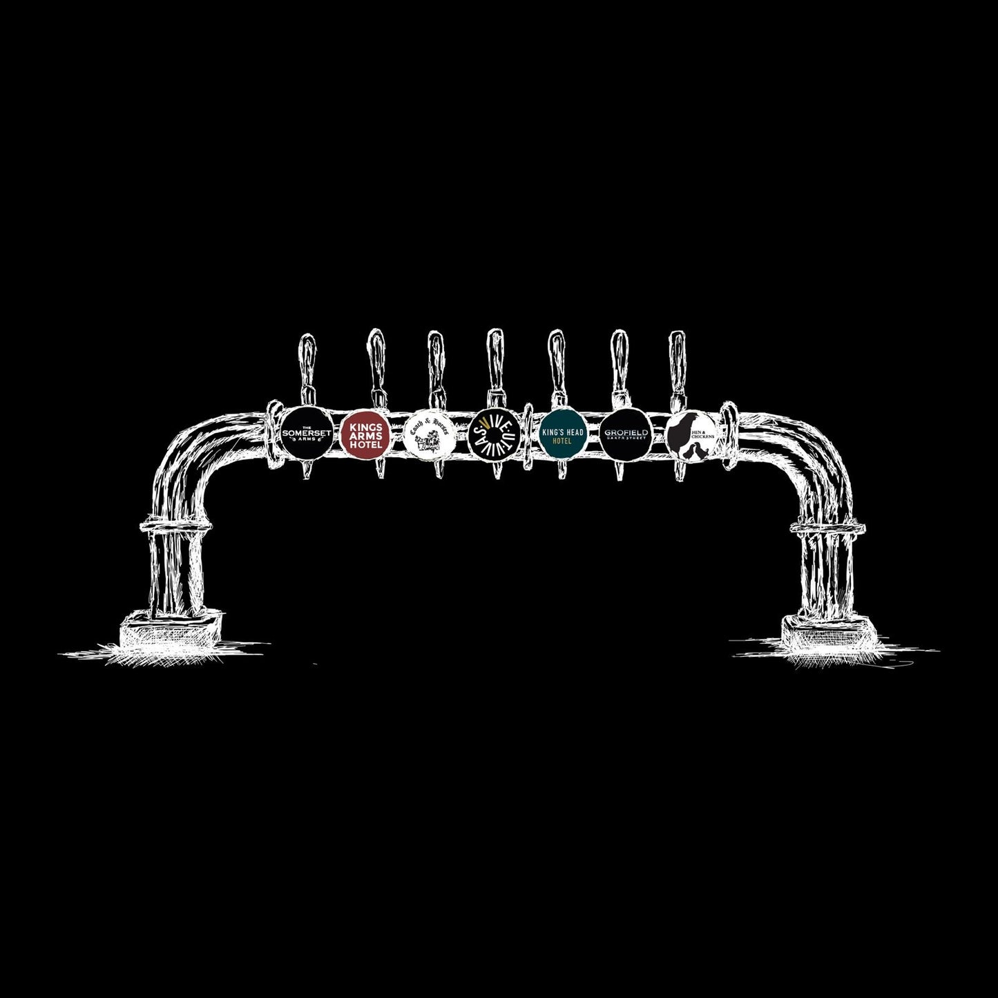 5 Year Anniversary - Pub Crawl T-Shirt - Black