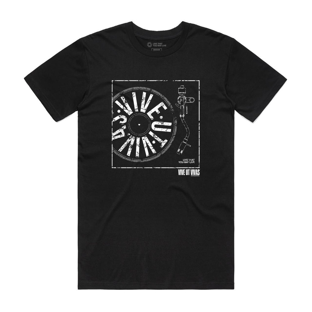 5 Tear Anniversary - Turntable T-Shirt - Black