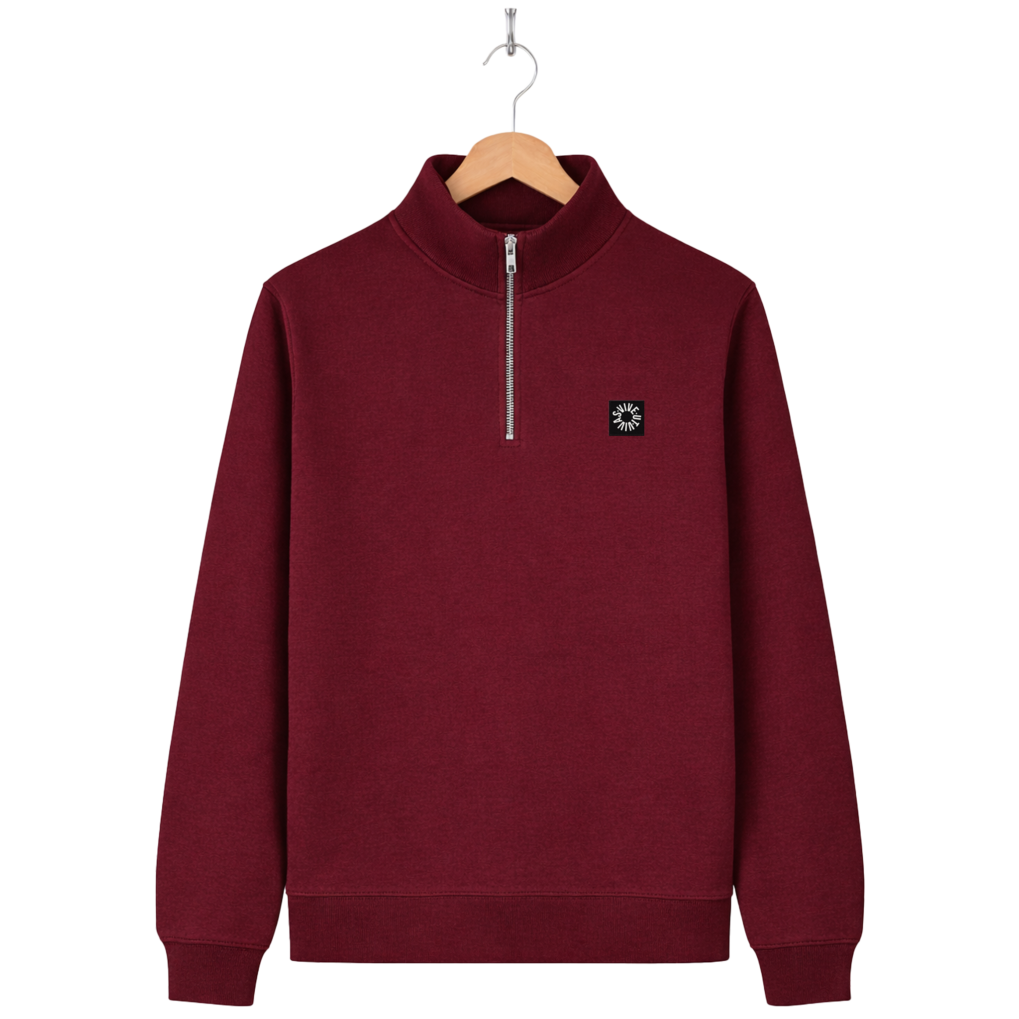 Essential 1/4 Zip Sweatshirt - Burgundy