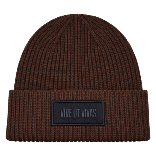Union Rib Beanie - Brown