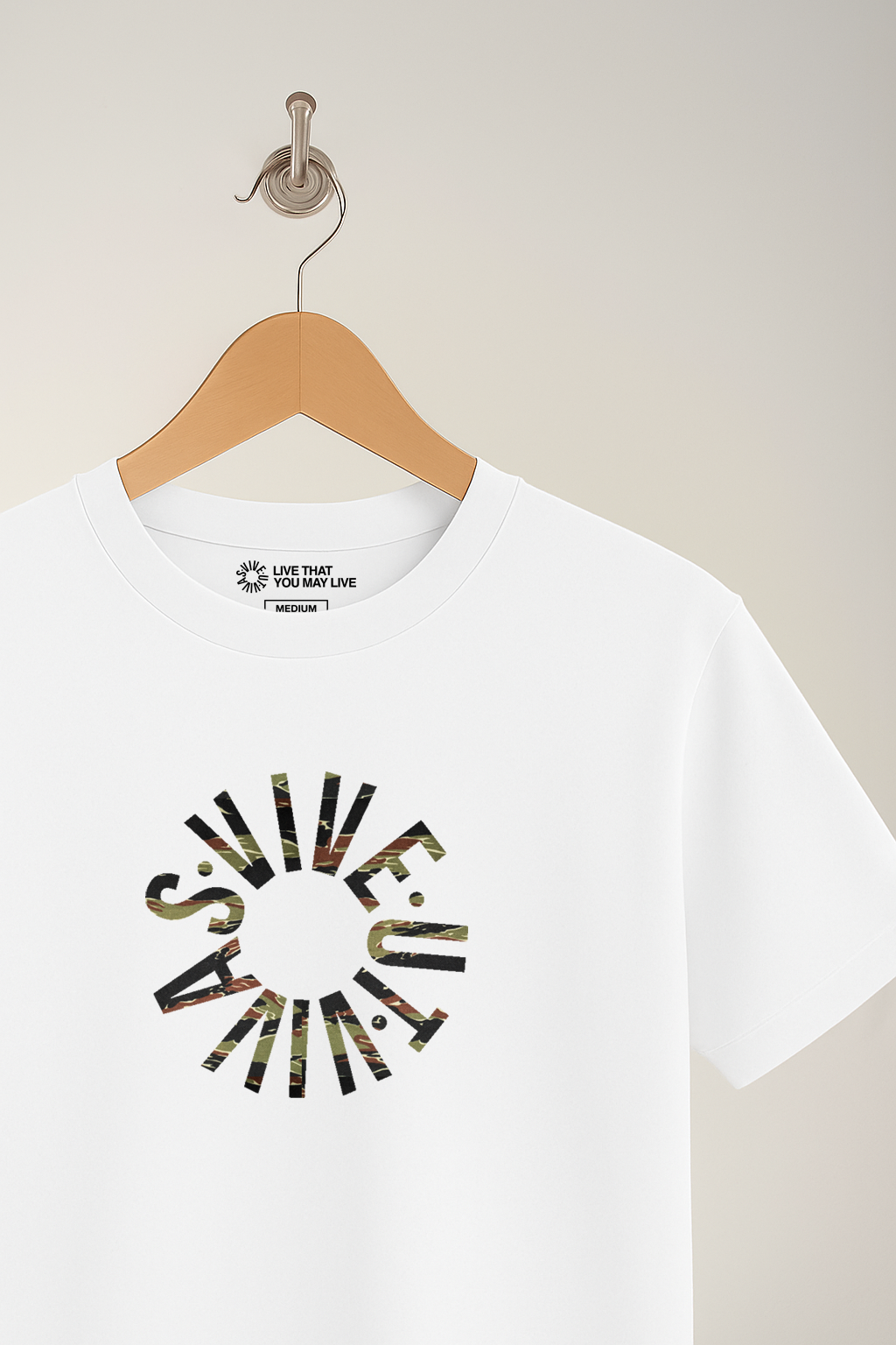 Tiger Camo Wheel T-Shirt - White