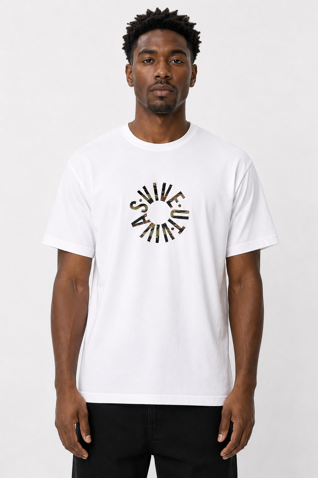 Tiger Camo Wheel T-Shirt - White