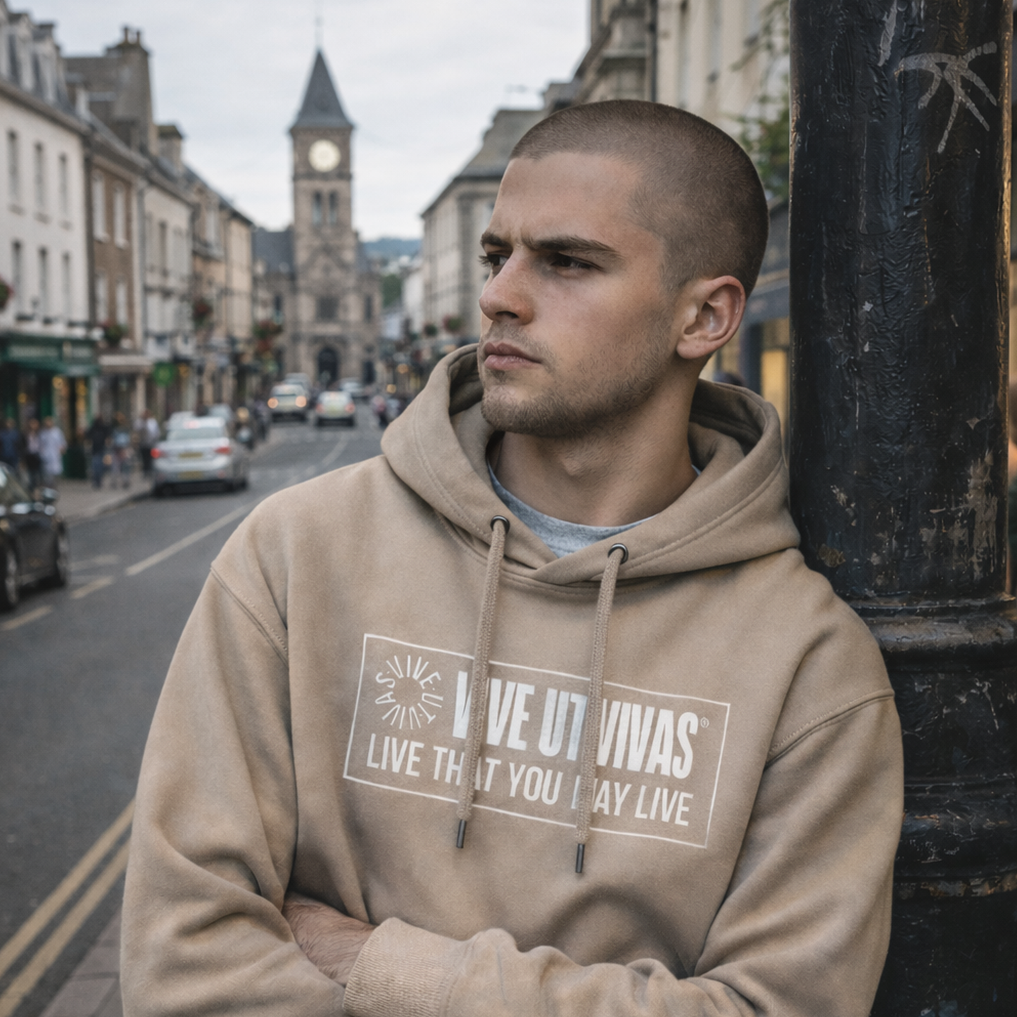 Box Logo Hoodie - Desert