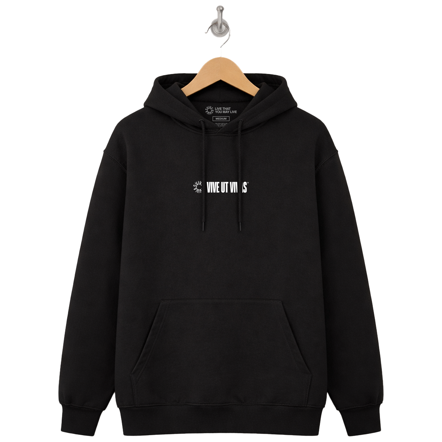 Double Logo Hoodie - Black