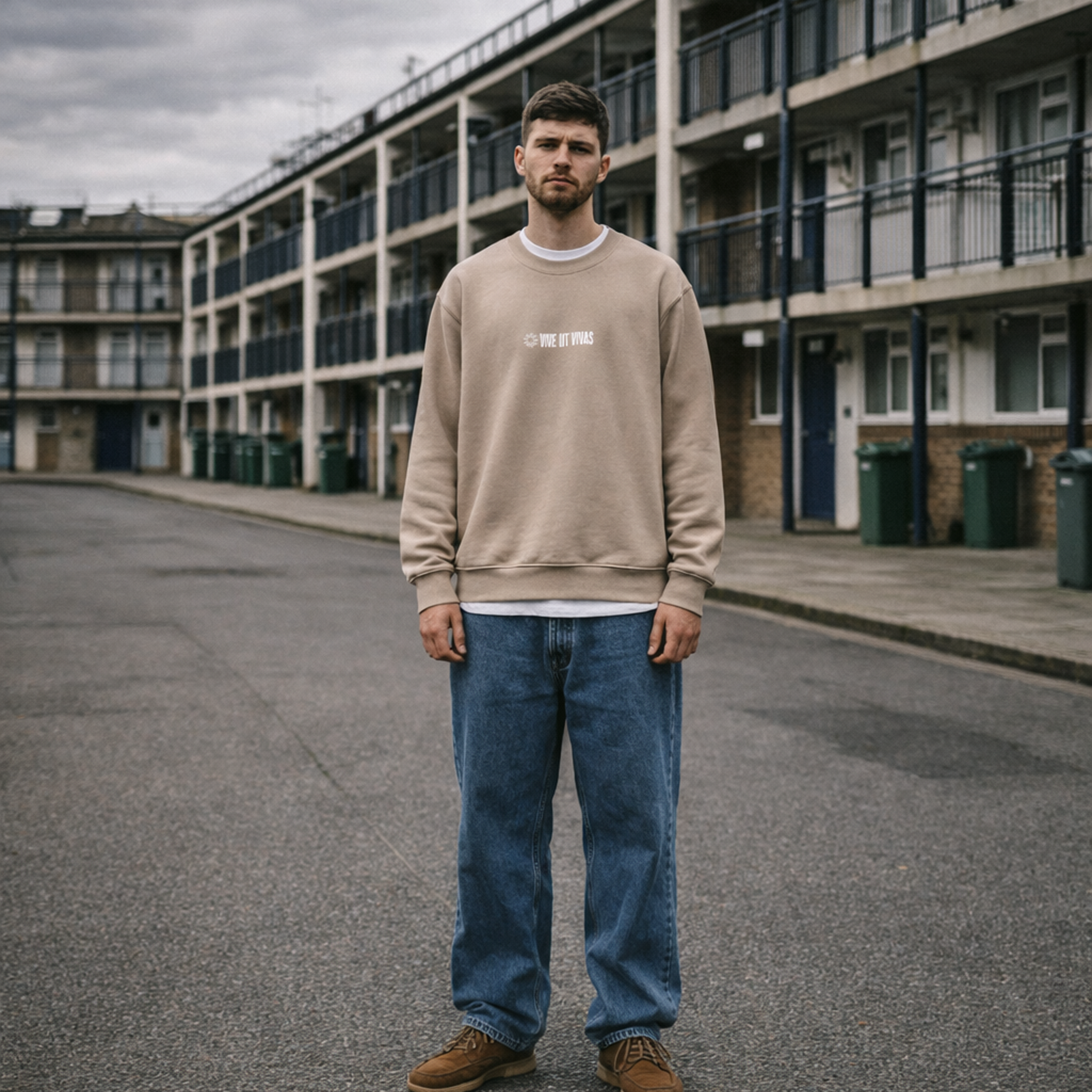 Small Double Logo Sweatshirt - Desert