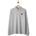 Long Sleeve Polo Shirt - Heather Grey