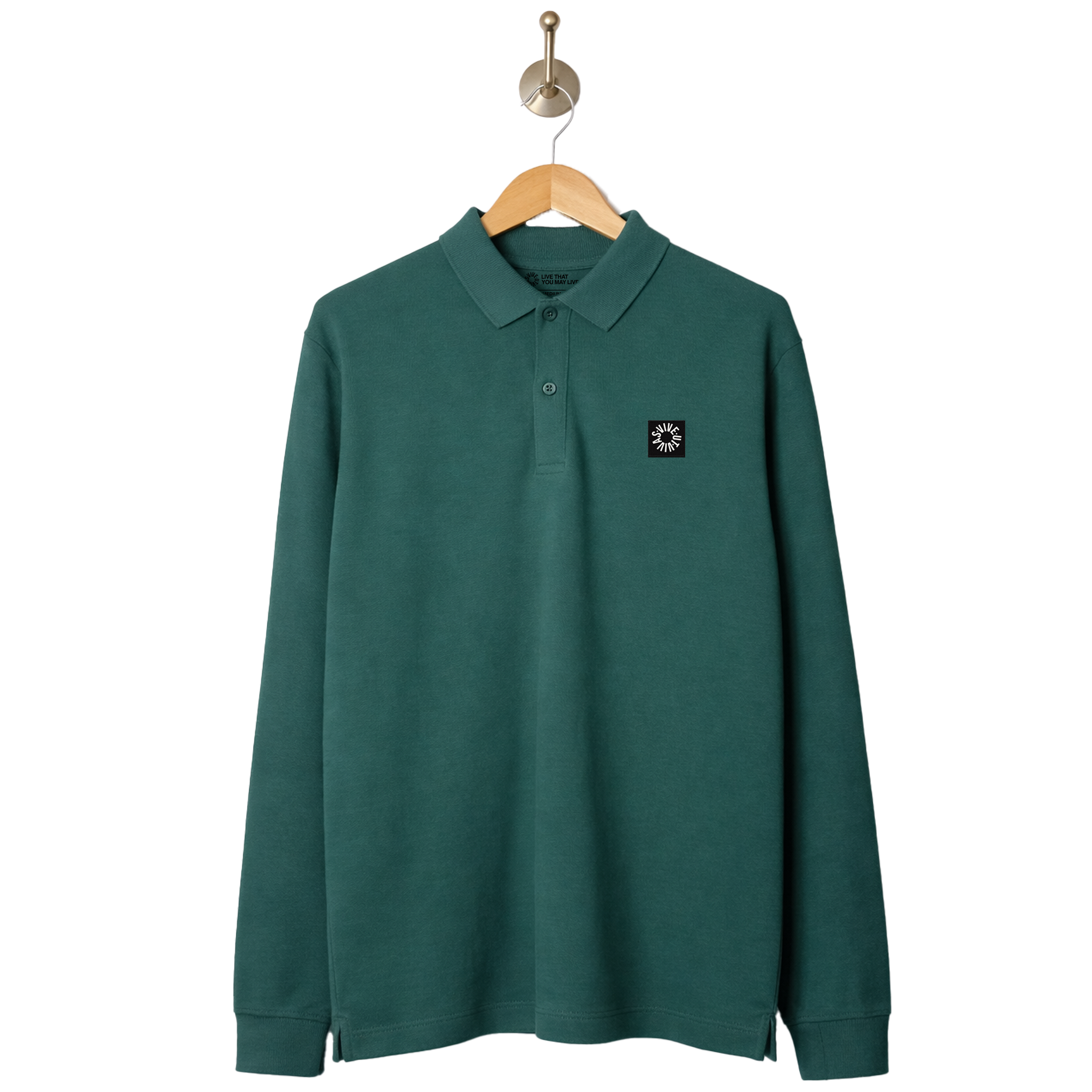 Long Sleeve Polo Shirt - Green