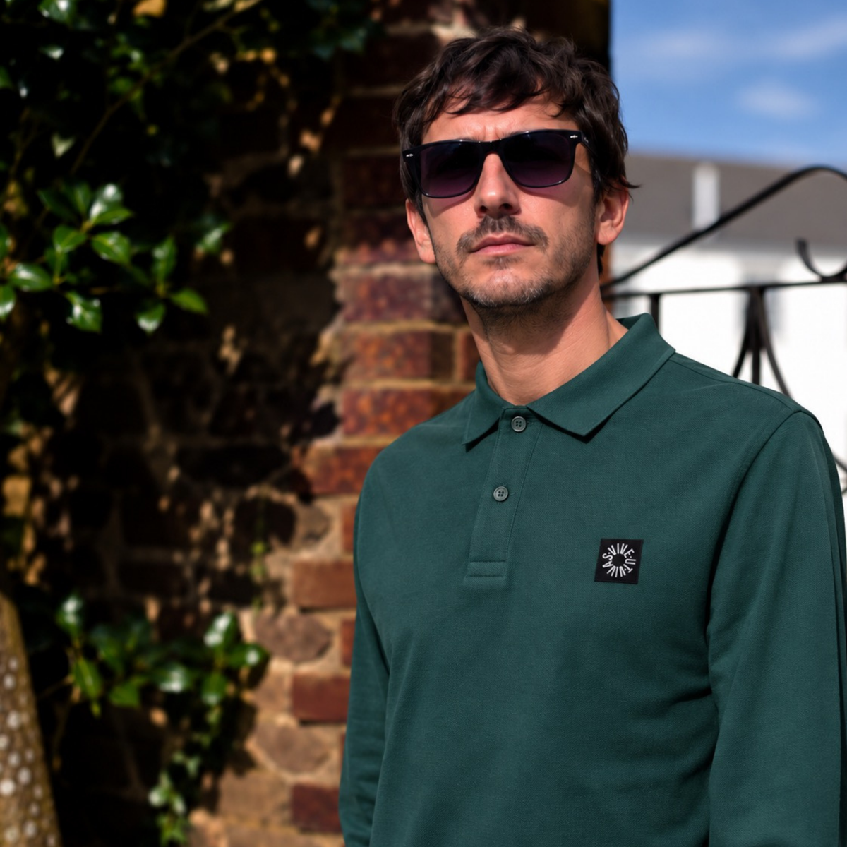 Long Sleeve Polo Shirt - Green