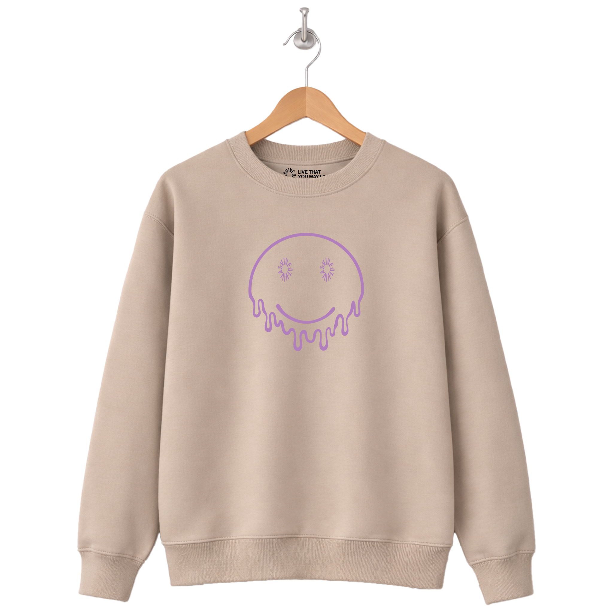 Melted Smiley Sweatshirt - Desert