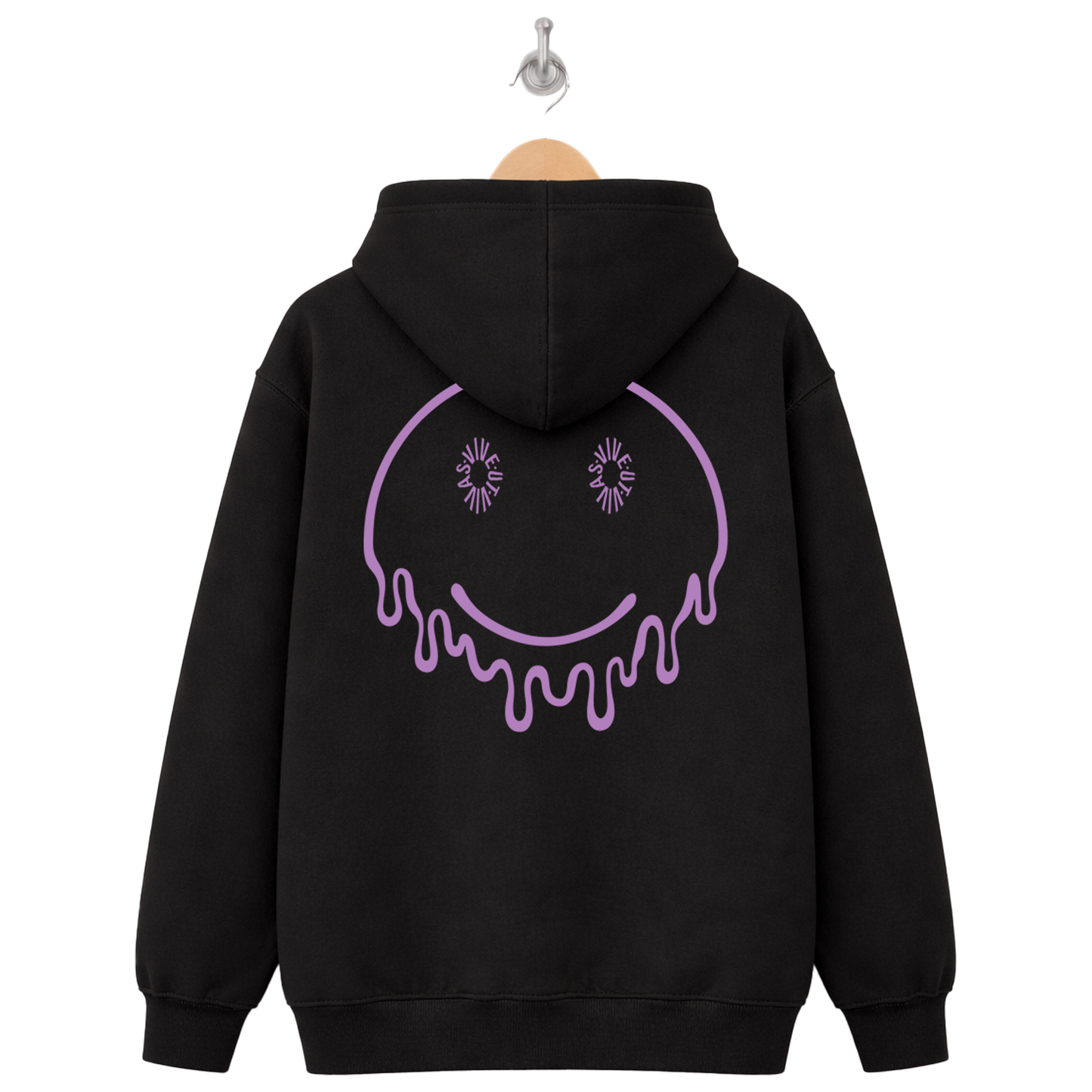 Melted Smile Hoodie - Black