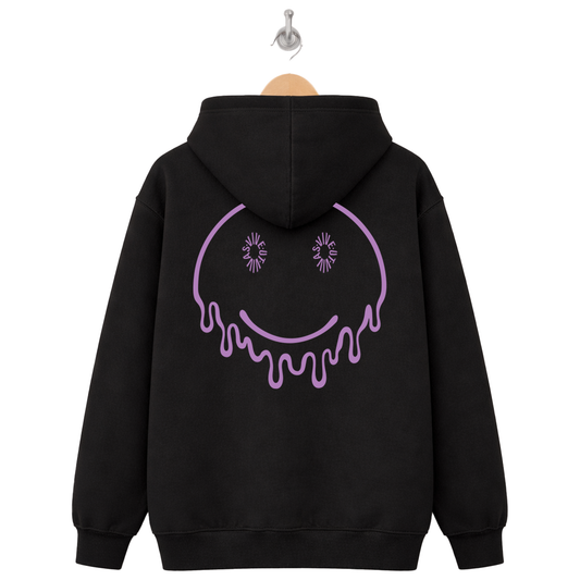 Melted Smile Hoodie - Black