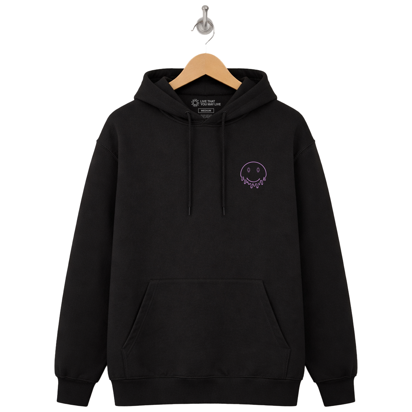 Melted Smile Hoodie - Black