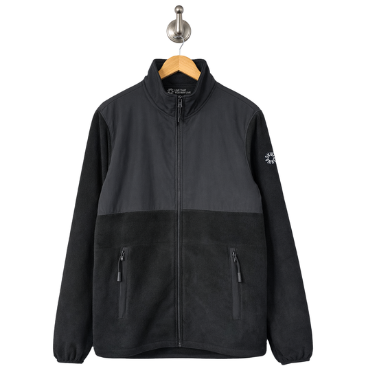 Panelled Microfleece - Black