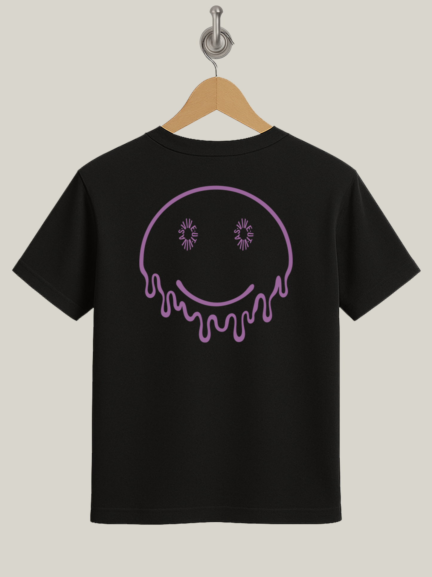 Melting Smiley T-Shirt - Black