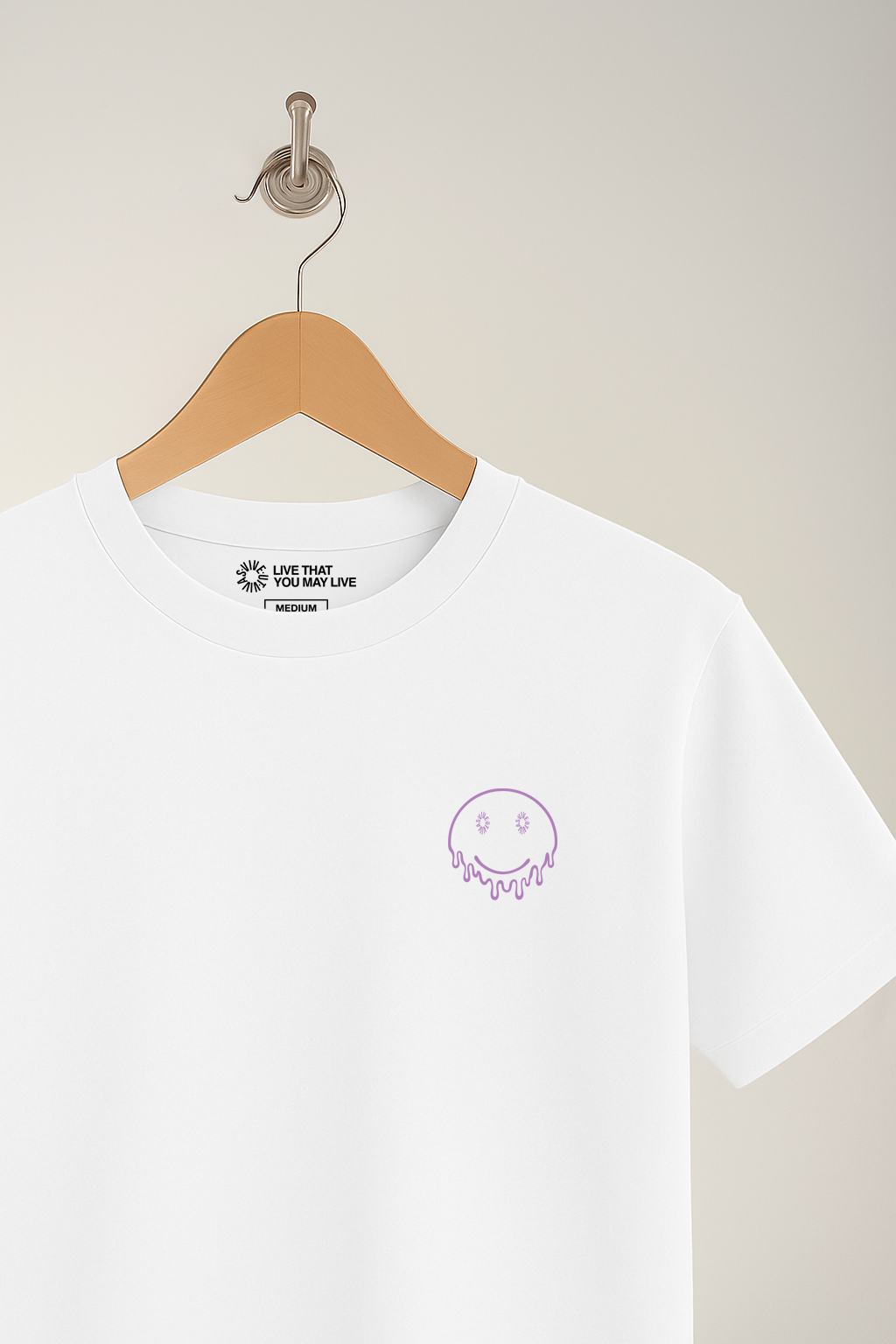 Melting Smiley T-Shirt - White