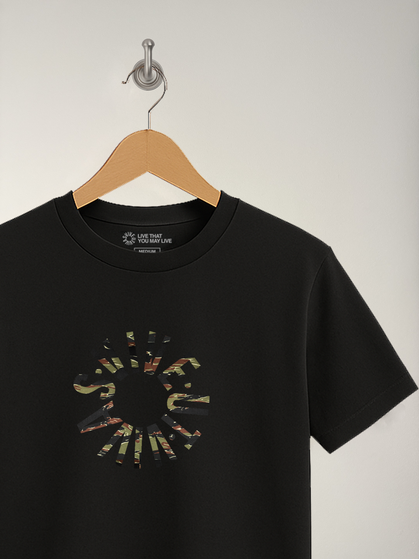 Tiger Camo Wheel T-Shirt - Black