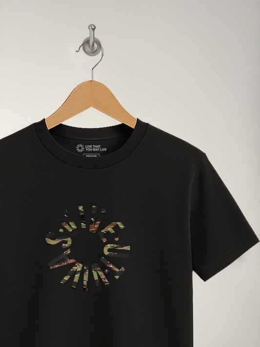 Tiger Camo Wheel T-Shirt - Black