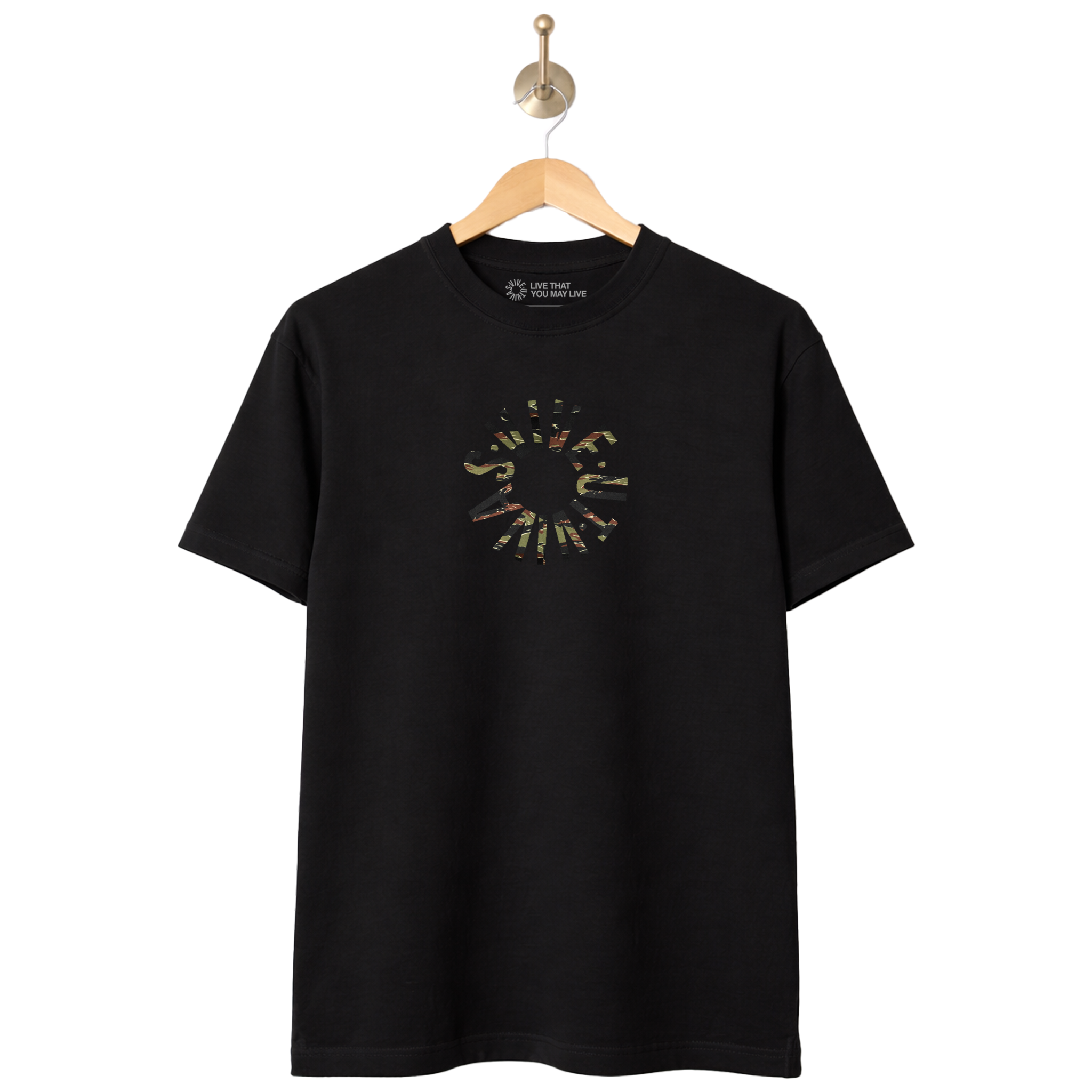 Tiger Camo Wheel T-Shirt - Black