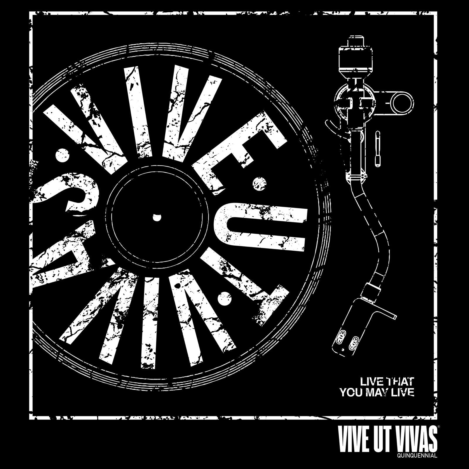 5 Tear Anniversary - Turntable T-Shirt - Black